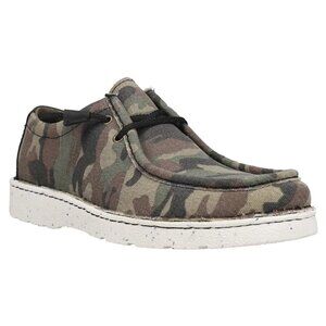 Justin Men's Hazer Camo Print Casual Lace-Up Slip On Shoes - Moc Toe JM316